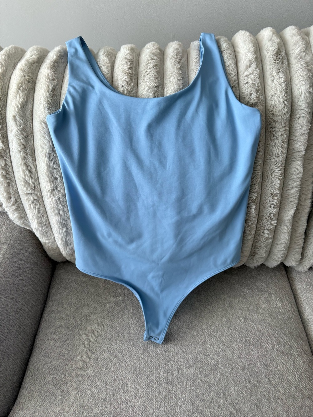 Express Baby Blue Scoop Neck Bodysuit